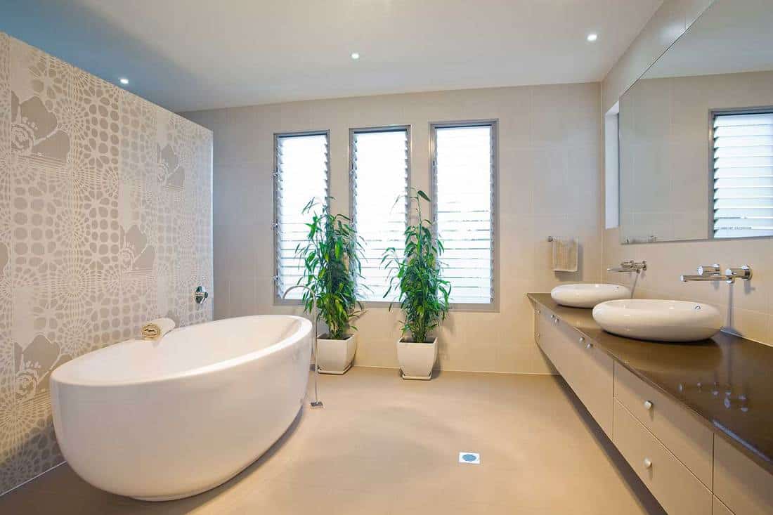 A simple & attractive design of a new bathroom.